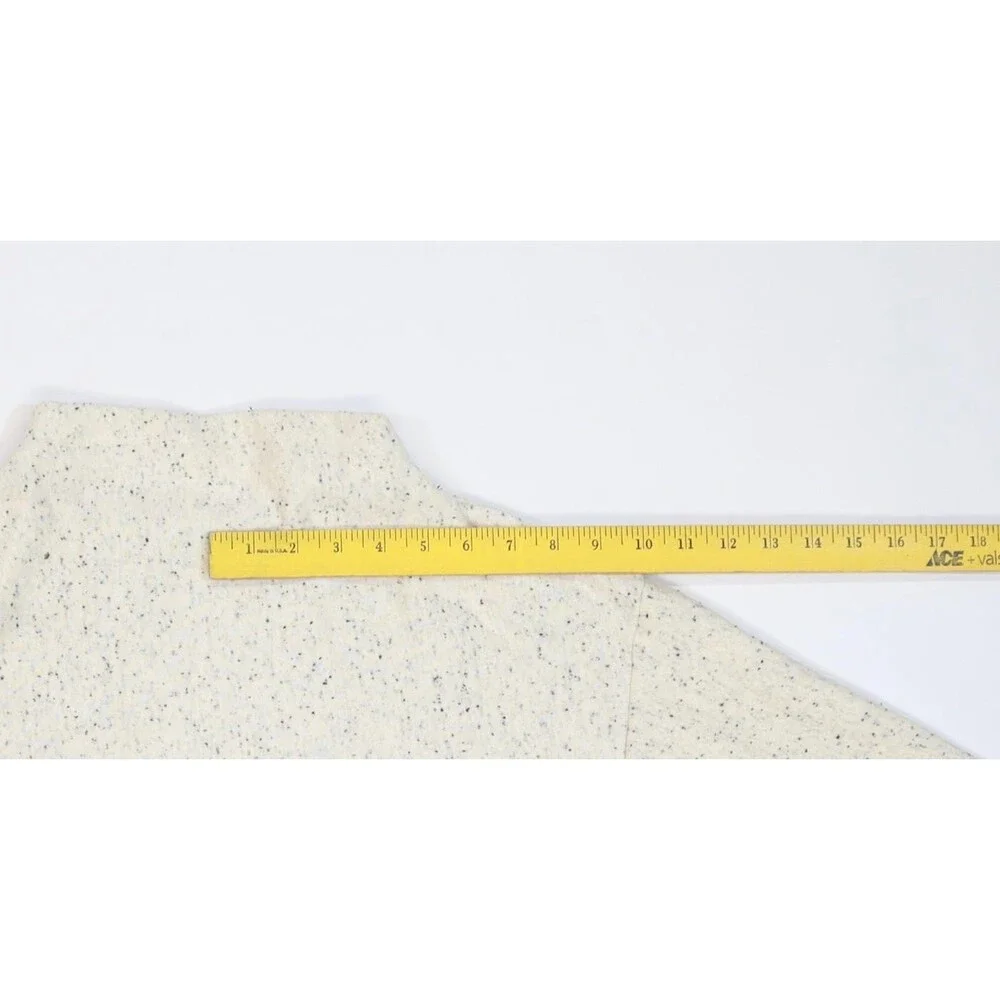 Madewell Sweatshirt Womens XS White Speckled Mock Neck Fleece Pullover Buttons - Picture 4 of 12